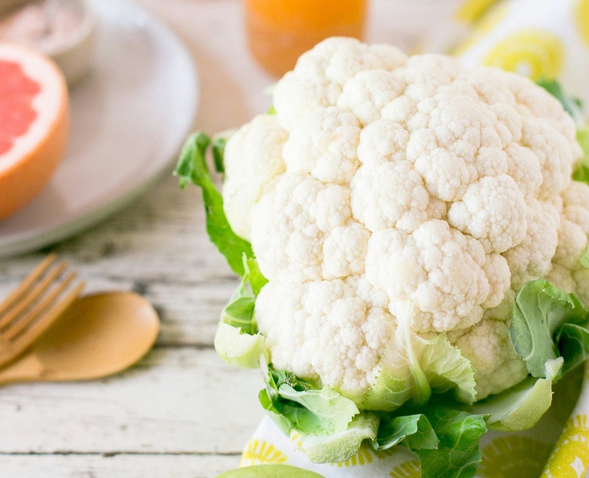 Fresh white cauliflower