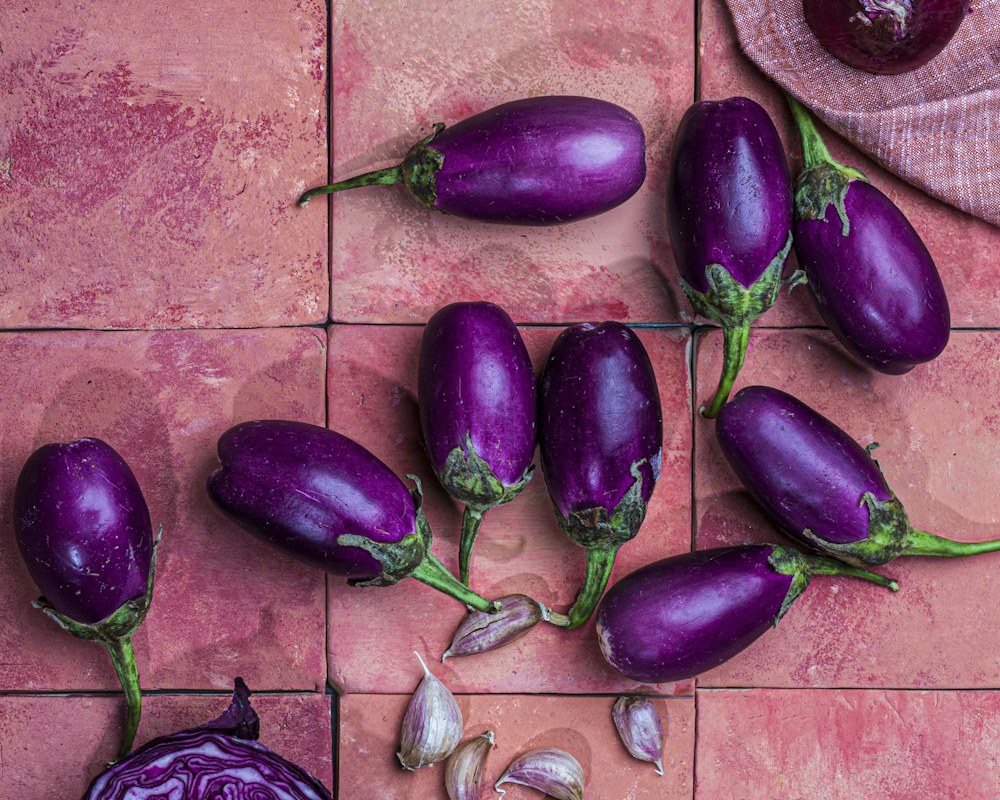 Purple eggplants